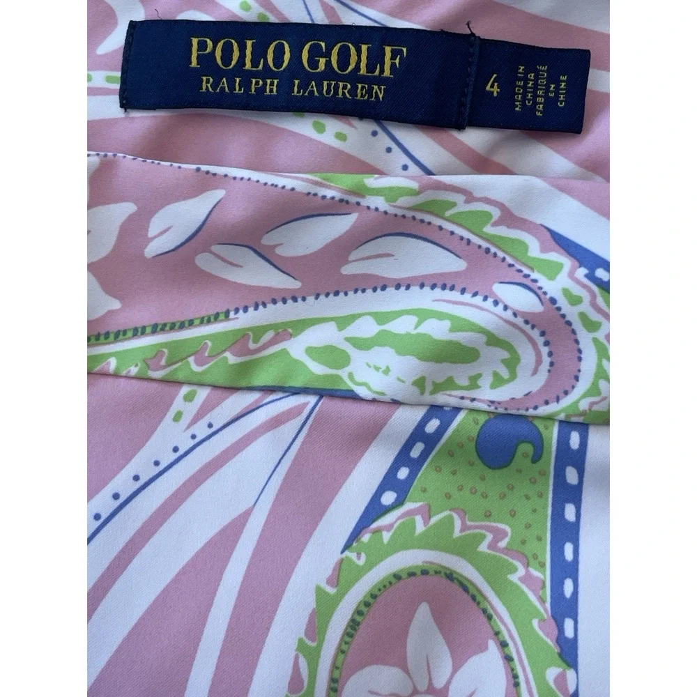 Ralph Lauren Polo Golf Skirt Skort Women Size 4 Pink Paisley Active Tennis Lined - Picture 5 of 7